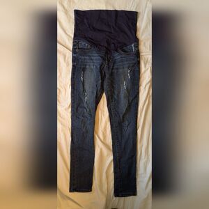 Pinkblush High Rise Dark Blue Maternity Jeans